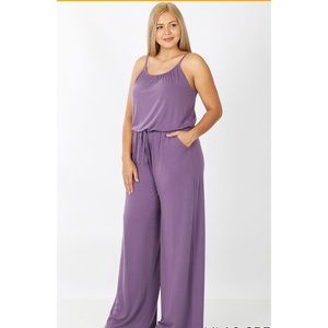 Plus size Lilac Grey Jumpsuit